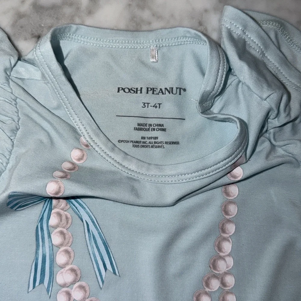 NWOT POSH PEANUT RUFFLE SHORT SLEEVE SHIRT 3/4T
